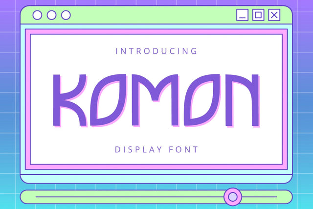 Komon - Display Font Font Alpaprana Studio 
