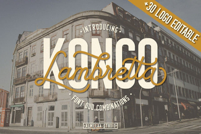 Kongo Lambretta Font Duo Font studioalmeera 