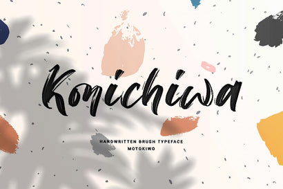 Konichiwa Brush Font Font Motokiwo 