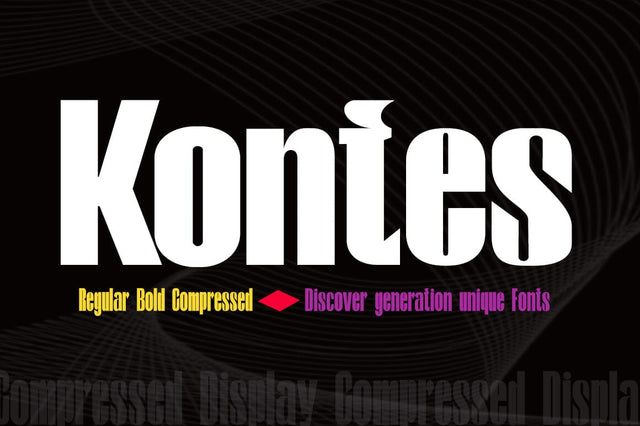 Kontes Compressed Font gatype 