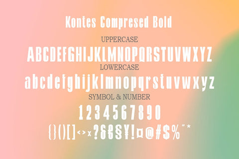 Kontes Compressed Font gatype 