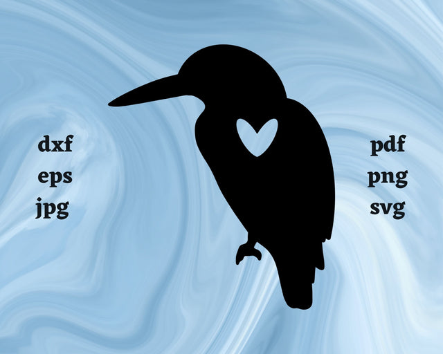 Kookaburra Heart SVG Cut File SVG Northern Light SVG 