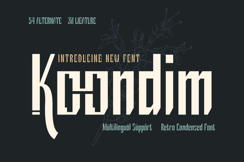 Koondim – Retro Condensed Font Font twinletter 