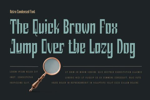 Koondim – Retro Condensed Font Font twinletter 