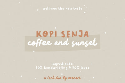 Kopi Senja Font Duo Font Orenari 