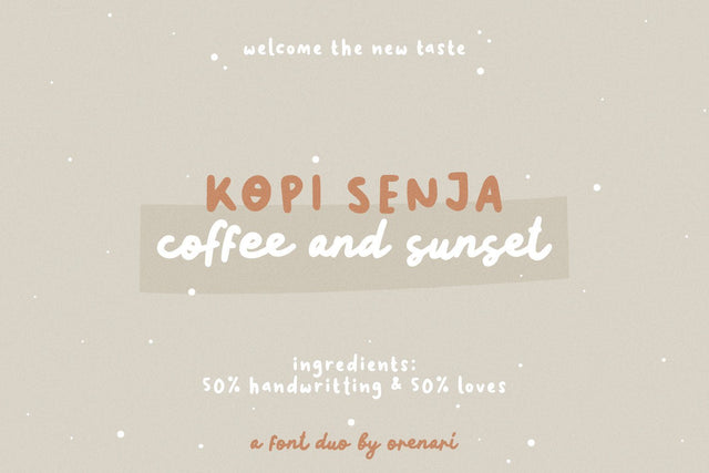 Kopi Senja Font Duo Font Orenari 
