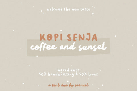 Kopi Senja Font Duo Font Orenari 