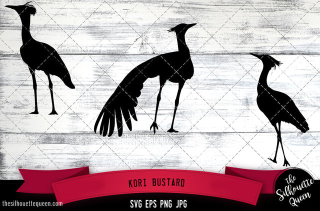Kori Bustard Silhouette Vector SVG SVG Loveleen Kaur 
