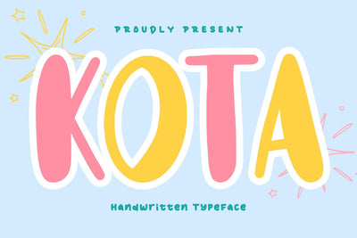 Kota - Handwritten Typeface Font Masyafi Studio 
