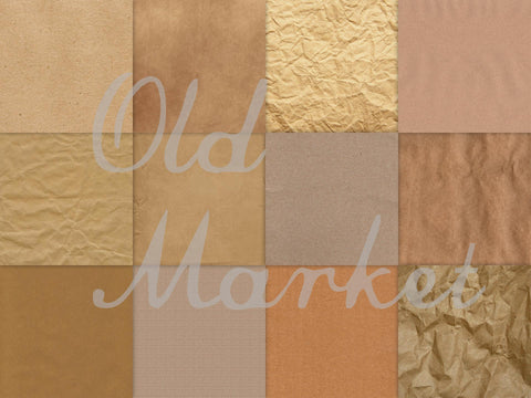 Kraft Paper Textures Digital Paper Sublimation Old Market 