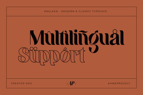 Kralken - Modern and Detailed Serif Font ahweproject 