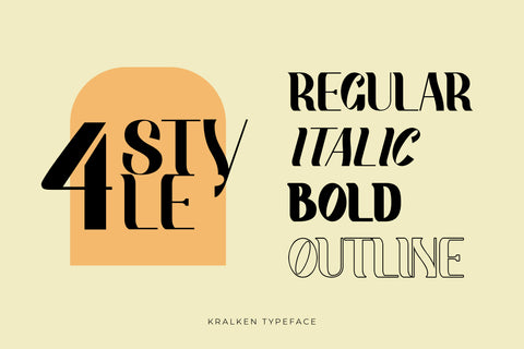Kralken - Modern and Detailed Serif Font ahweproject 