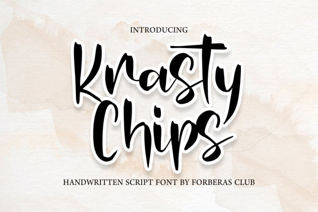 Krasty Chips Font Forberas 