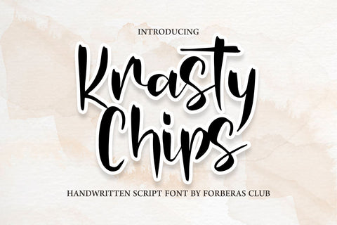 Krasty Chips Font Forberas 