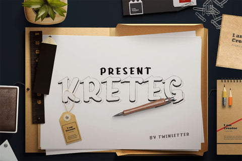 Kreteg Font twinletter 