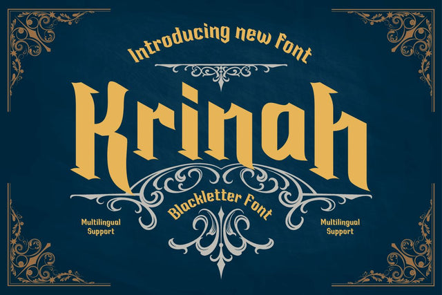 Krinah Blackletter font Font twinletter 