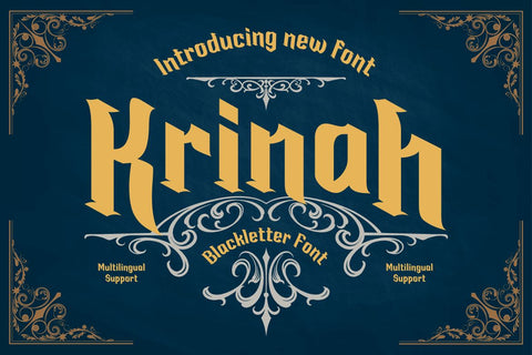 Krinah Blackletter font Font twinletter 
