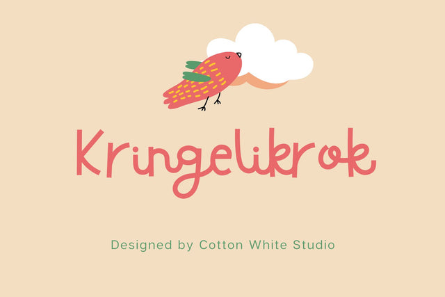 Kringelikrok Font Cotton White Studio 