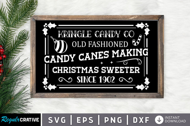 kringle candy co old fashioned candy canes making christmas SVG Design SVG Regulrcrative 