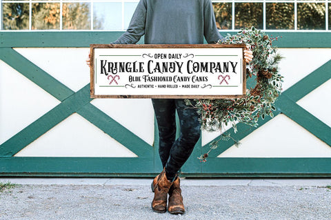 Kringle Candy Company - Farmhouse Christmas Sign SVG SVG Pickled Thistle Creative 