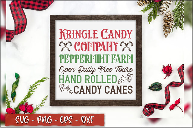 Kringle candy company peppermint farm open daily free tours hand rolled candy canes Sign SVG SVG Shetara Begum 