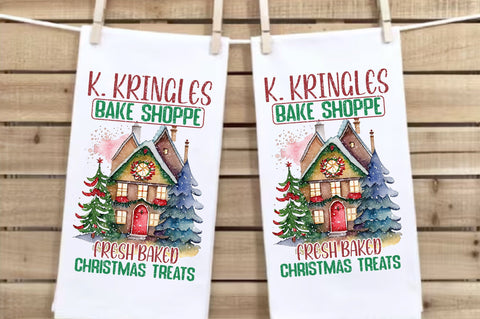 Kringles Gingerbread Kitchen Towel Sublimation Sublimation Jagonath Roy 