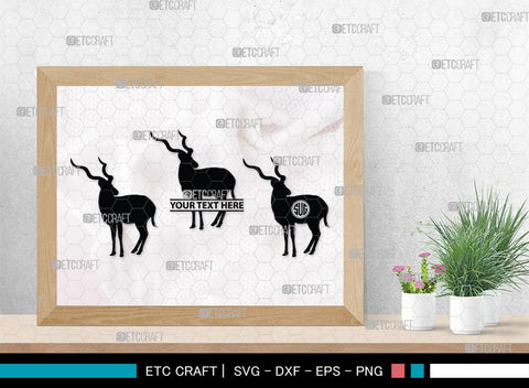Kudu Monogram, Kudu Silhouette, Kudu SVG, Kudu Horn Svg, Antlers Svg, Animal Svg, Kudu Head Svg, SB00287 SVG ETC Craft 