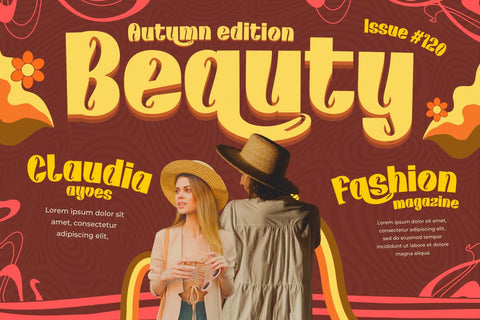 Kunhety | Groovy Retro Font Font twinletter 