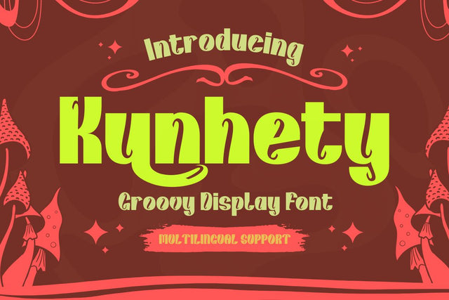 Kunhety | Groovy Retro Font Font twinletter 