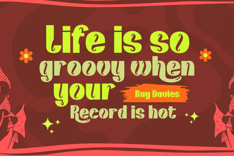 Kunhety | Groovy Retro Font Font twinletter 