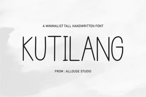 Kutilang - Minimalist Tall Handwritten Font Allouse.Studio 