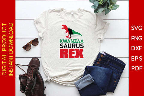 Kwanzaa Saurus Rex SVG PNG EPS Cut File SVG Creativedesigntee 