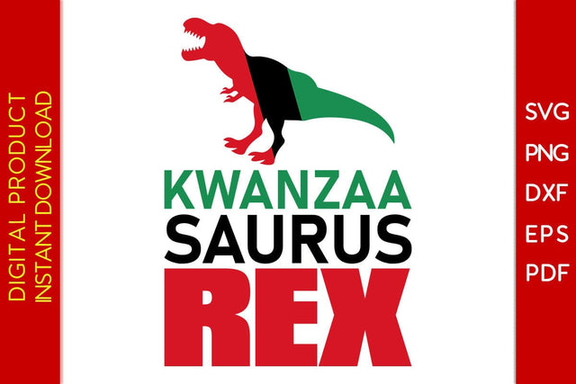 Kwanzaa Saurus Rex SVG PNG EPS Cut File SVG Creativedesigntee 