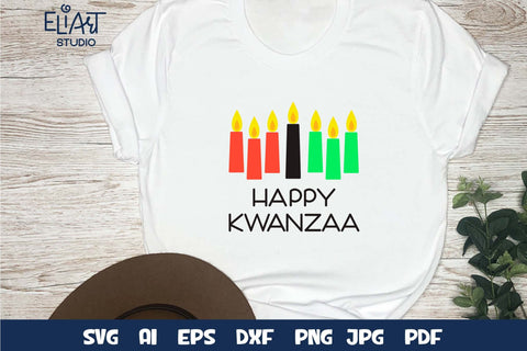 Kwanzaa SVG, Happy Kwanzaa PNG, Kwanzaa Candles Design. SVG Elinorka 