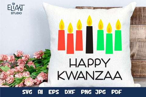 Kwanzaa SVG, Happy Kwanzaa PNG, Kwanzaa Candles Design. SVG Elinorka 