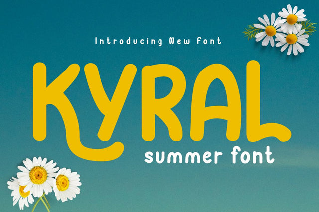 KYRAL | Summer San Serif Display Font twinletter 