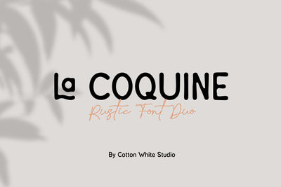 La Coquine Font Duo Font Cotton White Studio 