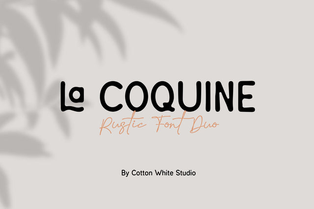 La Coquine Font Duo Font Cotton White Studio 