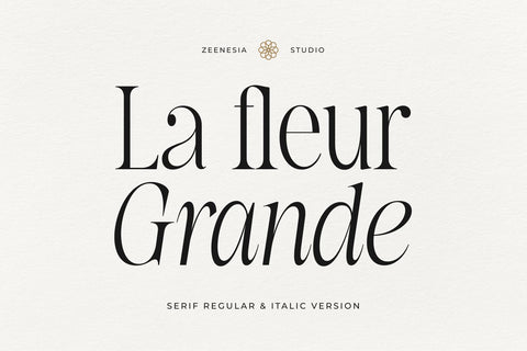 La Fleur Grande Font Zeenesia Std 