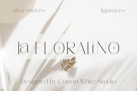 La Floralino Font Cotton White Studio 