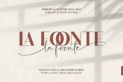 La Foonte | Sans Script Font Duo Font studioalmeera 