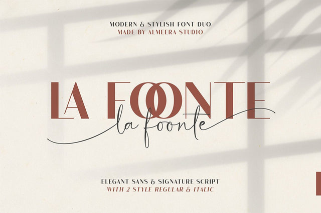 La Foonte | Sans Script Font Duo Font studioalmeera 