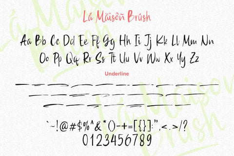 La Maison Brush Font Allouse.Studio 