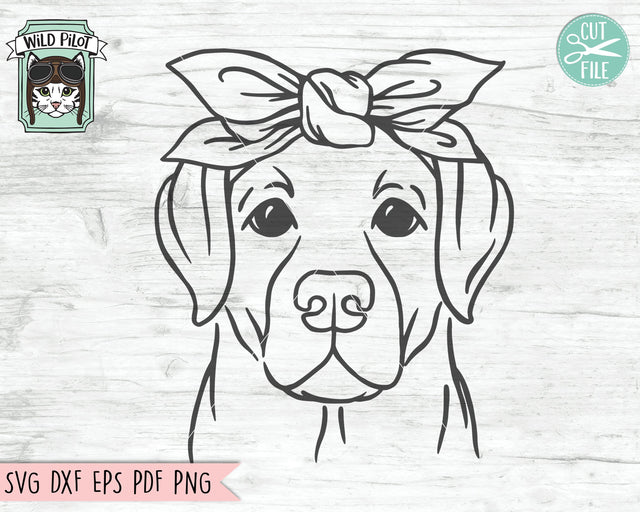 Lab SVG file, Dog Bandana SVG, Labrador Retriever Bandana cut file, Lab Bandana svg, Dog cut file, Dog svg file, Labrador Retriever Cut File SVG Wild Pilot 