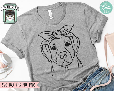 Lab SVG file, Dog Bandana SVG, Labrador Retriever Bandana cut file, Lab Bandana svg, Dog cut file, Dog svg file, Labrador Retriever Cut File SVG Wild Pilot 