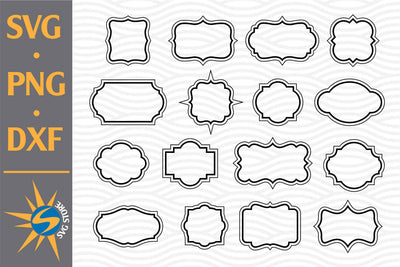 Label Frame SVG, PNG, DXF Digital Files Include SVG SVGStoreShop 