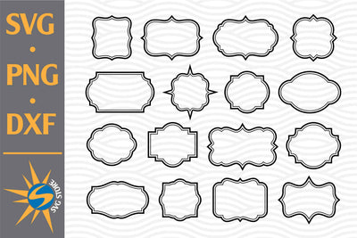 Label Frame SVG, PNG, DXF Digital Files Include SVG SVGStoreShop 