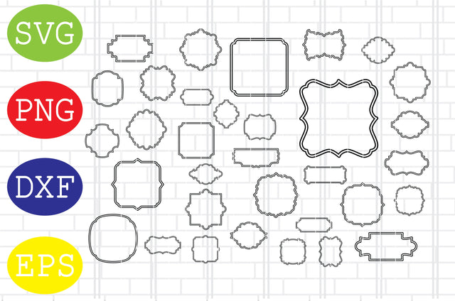 Label Frame Svg, Tags Svg, Label Svg, Decorative Frames Svg, Frames Silhouette, Frames Cut File, Tags Silhouette, Label Clipart SVG DigitalSvgFiles 