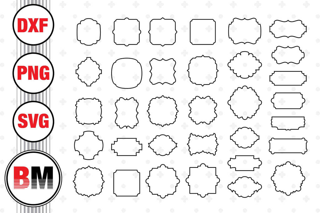 Label Outline SVG, PNG, DXF Files - So Fontsy