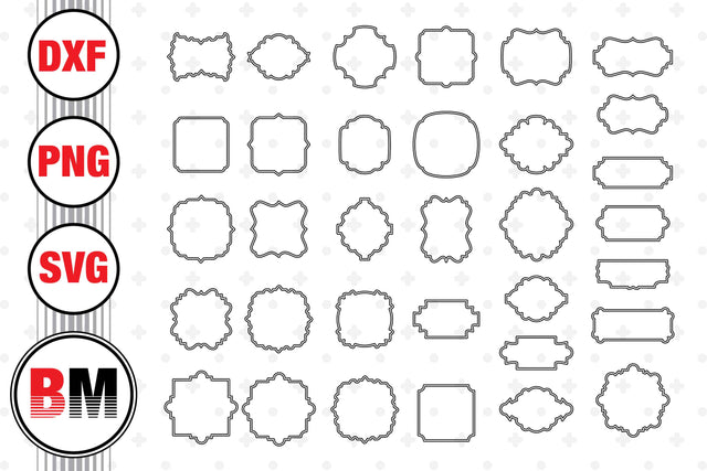 Label Outline SVG, PNG, DXF Files SVG BMDesign 